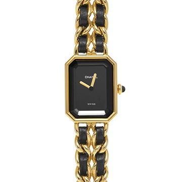 シャネル プルミエール M H0001 ブラック レディース 時計 【中古】【wristwatch】