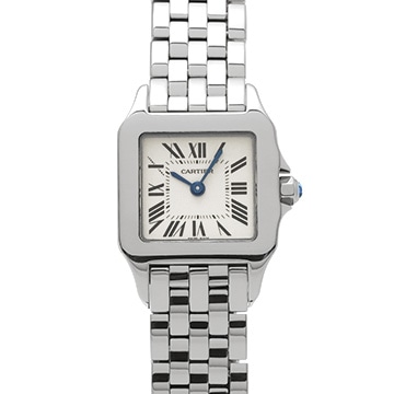 カルティエ サントス ドゥモワゼル SM W25064Z5 ホワイト レディース 時計 【中古】【wristwatch】