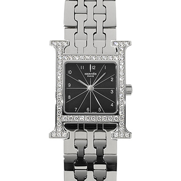 エルメス Hウォッチ HH1.230 ブラック レディース 時計 【中古】【wristwatch】