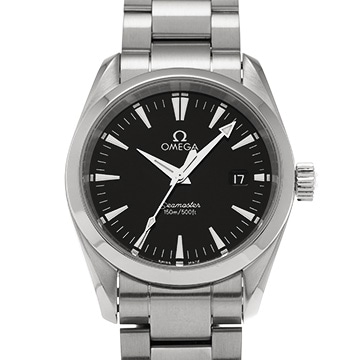 オメガ シーマスター アクアテラ クォーツ 2518.50 ブラック メンズ 時計 【中古】【wristwatch】