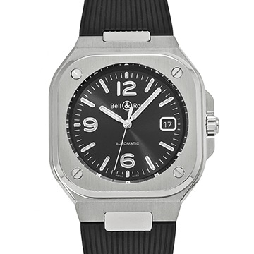 ベル＆ロス BR 05 ブラックスチール BR05A-BL-ST/SRB ブラック メンズ 時計 【中古】【wristwatch】