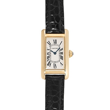 カルティエ タンク アメリカン SM W2601556 ホワイト レディース 時計 【中古】【wristwatch】