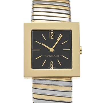 ブルガリ クアドラード SQ292T ブラック レディース 時計 【中古】【wristwatch】