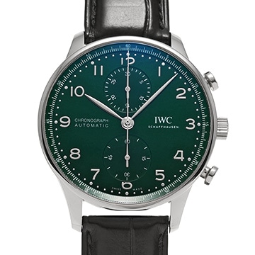IWC ポルトギーゼ クロノグラフ IW371615 グリーン メンズ 時計 【中古】【wristwatch】