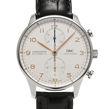 IWC ポルトギーゼ クロノグラフ IW371604 シルバー メンズ 時計 【中古】【wristwatch】