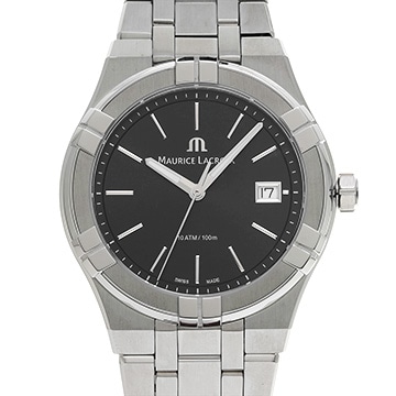 モーリス ラクロア アイコン AI1108-SS002-330-1 ブラック メンズ 時計 【中古】【wristwatch】
