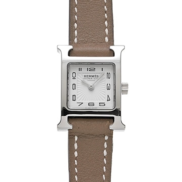 エルメス Hウォッチ ミニ HH1.110 ホワイト レディース 時計 【中古】【wristwatch】