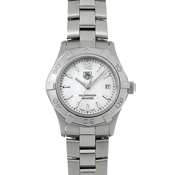 タグ ホイヤー アクアレーサー クォーツ WAF1414.BA0812 ホワイトシェル レディース 時計 【中古】【wristwatch】