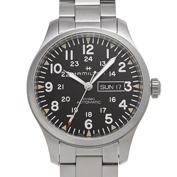 ハミルトン カーキ フィールド H70535131 ブラック メンズ 時計 【中古】【wristwatch】
