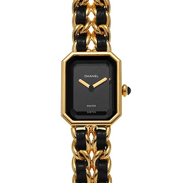 シャネル プルミエール M H0001 ブラック レディース 時計 【中古】【wristwatch】
