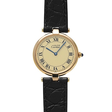 カルティエ ヴァンドーム LM 590003 アイボリー ユニセックス 時計 【中古】【wristwatch】