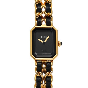 シャネル プルミエール M H0001 ブラック レディース 時計 【中古】【wristwatch】