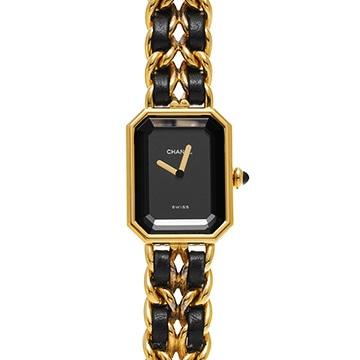 シャネル プルミエール M H0001 ブラック レディース 時計 【中古】【wristwatch】