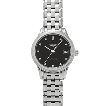 ロンジン フラッグシップ クラシック L4.274.4.57.6 ブラック/ダイヤモンド メンズ 時計 【中古】【wristwatch】