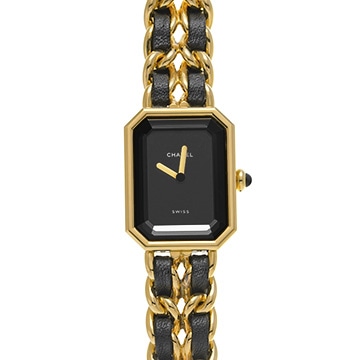 シャネル プルミエール M H0001 ブラック レディース 時計 【中古】【wristwatch】