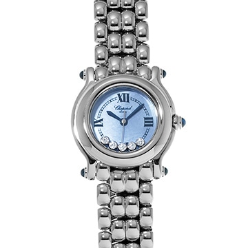 ショパール ハッピースポーツ 27/8250-23 ブルーシェル/ダイヤモンド レディース 時計 【中古】【wristwatch】