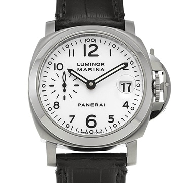 パネライ ルミノールマリーナ 40mm PAM00049 ホワイト メンズ 時計 【中古】【wristwatch】