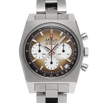 ゼニス クロノマスター リバイバル エル・プリメロ A385 03.A384.400/385.M385 ブラウン・グラデーション/ホワイト メンズ 時計 【中古】【wristwatch】