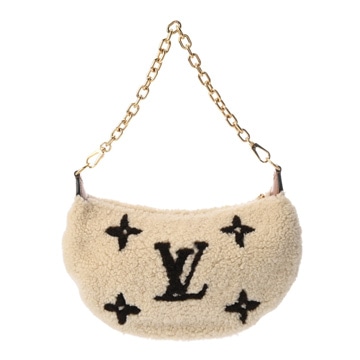 ルイ ヴィトン モノグラムジャイアント オーバーザ ムーン LV SKI 2WAY ホワイト M23321 シアリング レディース バッグ 【中古】【bag】