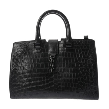サンローラン カバス スモール ブラック LTH24869.0617 クロコダイルエンボスレザー レディース バッグ 【中古】【bag】