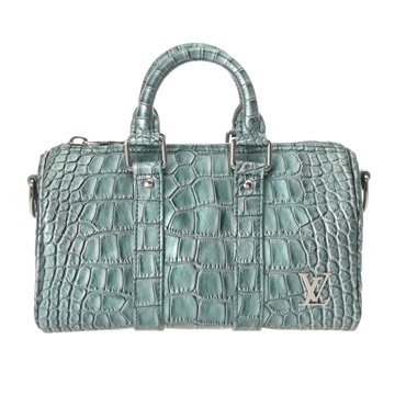 ルイ ヴィトン キーポル バンドリエール 25  ブルー クロコダイル ユニセックス バッグ 【中古】【bag】
