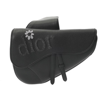 ディオール Saddleバッグ  ブラック 1ADPO093SER_H03E グレインドカーフ ユニセックス バッグ 【中古】【bag】