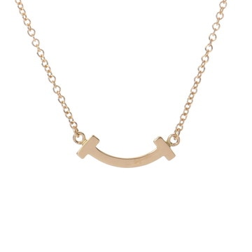 ティファニー Tスマイル ネックレス ミニ ゴールド K18イエローゴールド YG レディース ジュエリー 【中古】【jewelry】