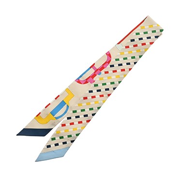 エルメス ツイリー BOUCLERIE MODERNE マルチカラー 063351S シルク100％ レディース 【未使用】【other】