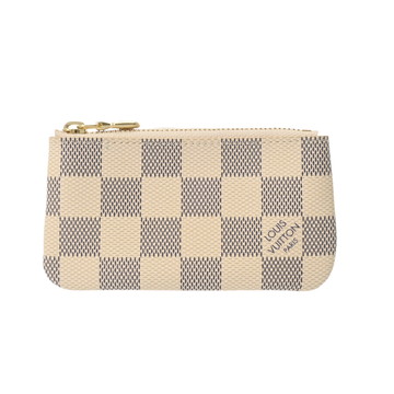 ルイ ヴィトン ダミエアズール ポシェットクレ ホワイト N62659 ダミエキャンバス ユニセックス 財布 【中古】【purse】