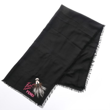 フェンディ カール・ラガーフェルドコラボ ブラック シルク60％/ウール40％ ユニセックス 【中古】【other】