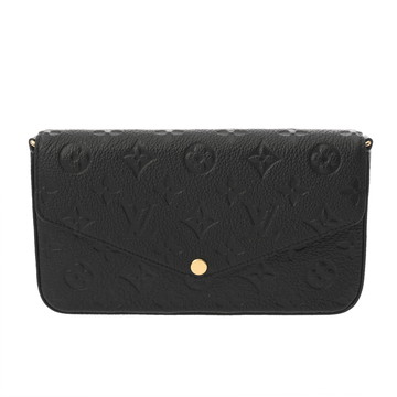 ルイ ヴィトン モノグラムアンプラント ポシェットフェリシー ノワール M82477 レザー レディース バッグ 【中古】【bag】