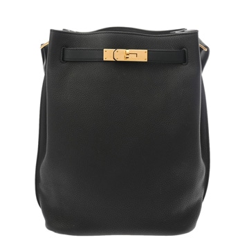 エルメス ソーケリー 22 タッチ ブラック/ブルーインディゴ トゴ/ヴォースイフト レディース バッグ 【中古】【bag】