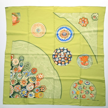 エルメス カレ90 SULFURE＆PRESSEPAPIERS マルチカラー シルク100％ レディース 【中古】【other】