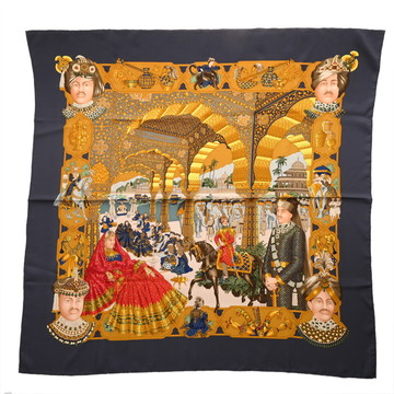 エルメス カレ90 SPLENDEUR DES MAHARAJAS マルチカラー シルク100％ レディース 【中古】【other】