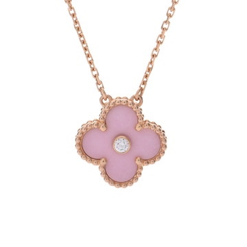 ヴァン クリーフ&アーペル ヴィンテージアルハンブラ ネックレス 2015年ホリデー ゴールド K18ピンクゴールド PG レディース ジュエリー 【中古】【jewelry】