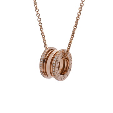 ブルガリ B-ZERO1 ネックレス  ゴールド K18ピンクゴールド PG レディース ジュエリー 【中古】【jewelry】