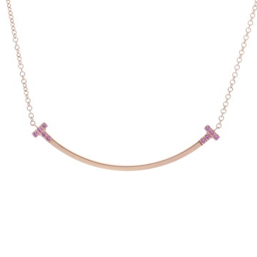 ティファニー Tスマイル ネックレス スモール 日本限定 ゴールド K18ピンクゴールド PG レディース ジュエリー 【中古】【jewelry】