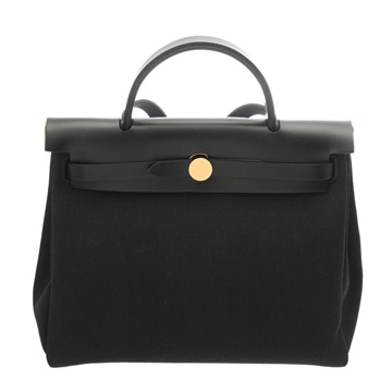 エルメス エールバッグ ジップ PM 2WAY ブラック トワルミリタリー/ヴァッシュハンター ユニセックス バッグ 【中古】【bag】