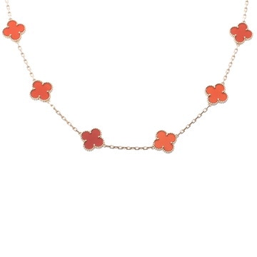 ヴァン クリーフ&アーペル ヴィンテージアルハンブラ ネックレス 10P ゴールド K18イエローゴールド YG レディース ジュエリー 【中古】【jewelry】