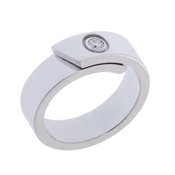 カルティエ アニバーサリー リング 1PD #52 シルバー K18ホワイトゴールド WG レディース ジュエリー 【中古】【jewelry】