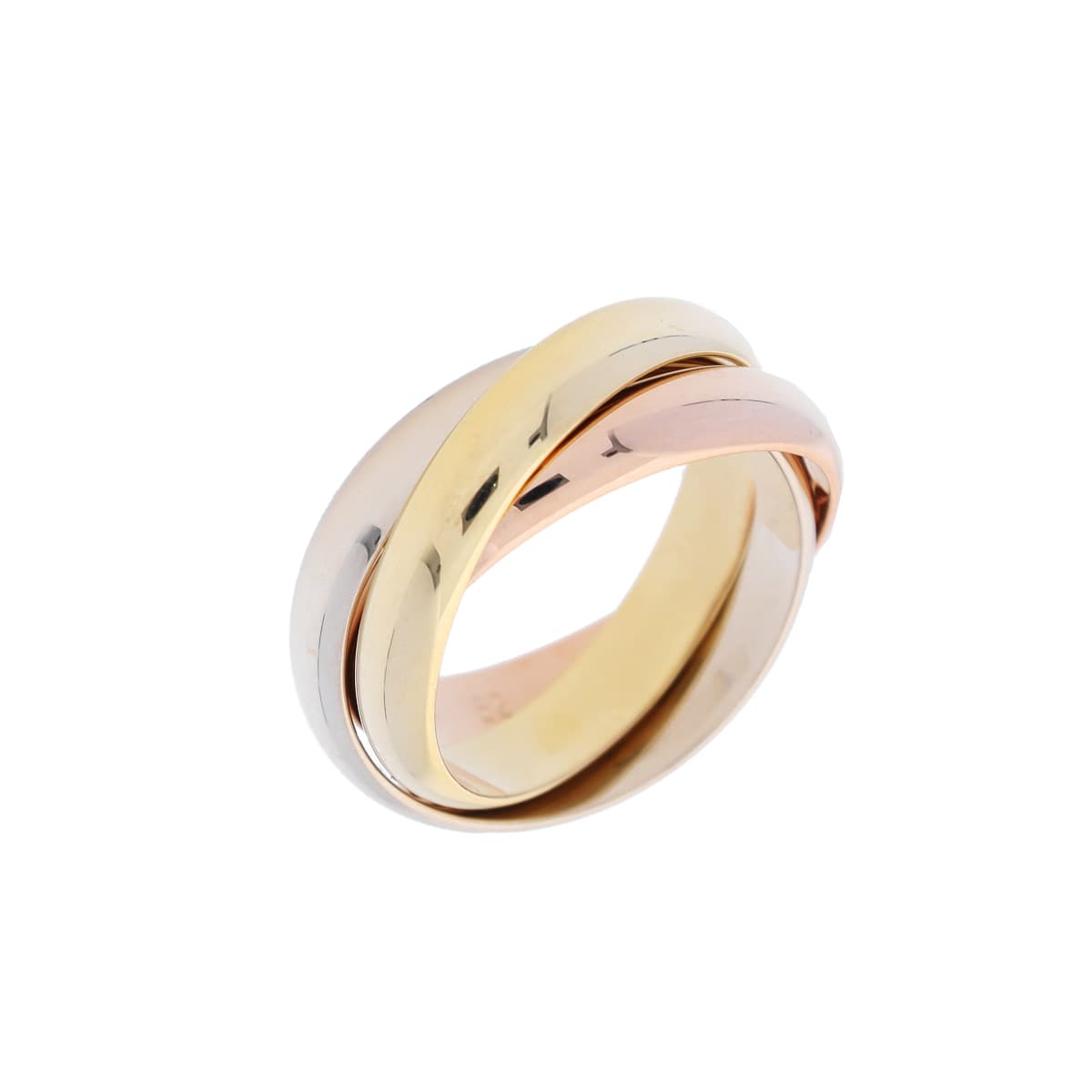 カルティエ トリニティリング #52 ゴールド K18イエローゴールド YG/K18ピンクゴールド PG/K18ホワイトゴールドWG レディース ジュエリー 【中古】【jewelry】