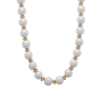 ティファニー タイタンbyファレルウィリアムス ハードウェア パール ネックレス ゴールド K18イエローゴールド YG レディース ジュエリー 【中古】【jewelry】