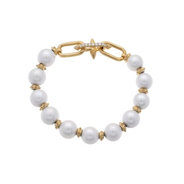 ティファニー タイタンbyファレルウィリアムス ハードウェア パール ブレスレット ゴールド K18イエローゴールド YG レディース ジュエリー 【中古】【jewelry】