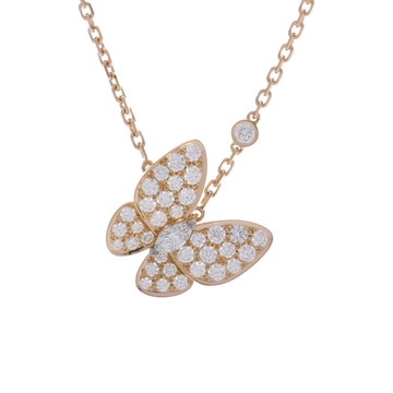 ヴァン クリーフ&アーペル ドゥパピヨン ネックレス パヴェ ゴールド VCARP3DP00 K18イエローゴールド YG レディース ジュエリー 【中古】【jewelry】