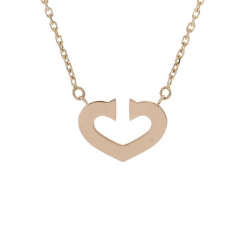 カルティエ Cハート ネックレス ゴールド K18イエローゴールド YG レディース ジュエリー 【中古】【jewelry】