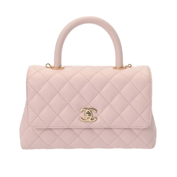 シャネル マトラッセ トップハンドル フラップバッグ ピンク A92990 グレインドカーフスキン レディース バッグ 【中古】【bag】