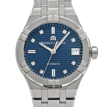 モーリス ラクロア アイコン オートマティック AI6006-SS002-450-1 ブルー/ダイヤモンド メンズ 時計 【中古】【wristwatch】