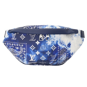 ルイ ヴィトン モノグラムバンダナ ディスカバリー バムバッグ PM ブルー系 M20587 レザー レディース バッグ 【中古】【bag】