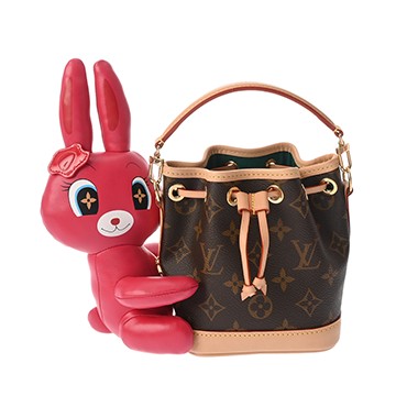 ルイ ヴィトン モノグラム(アニモグラム) ナノ ノエ 二コラジェスキエール×Sun Yitian ブラウン M11305 モノグラムキャンバス レディース バッグ 【中古】【bag】