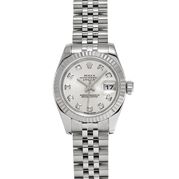 ロレックス デイトジャスト 179174G シルバー/ダイヤモンド レディース 時計 【中古】【wristwatch】